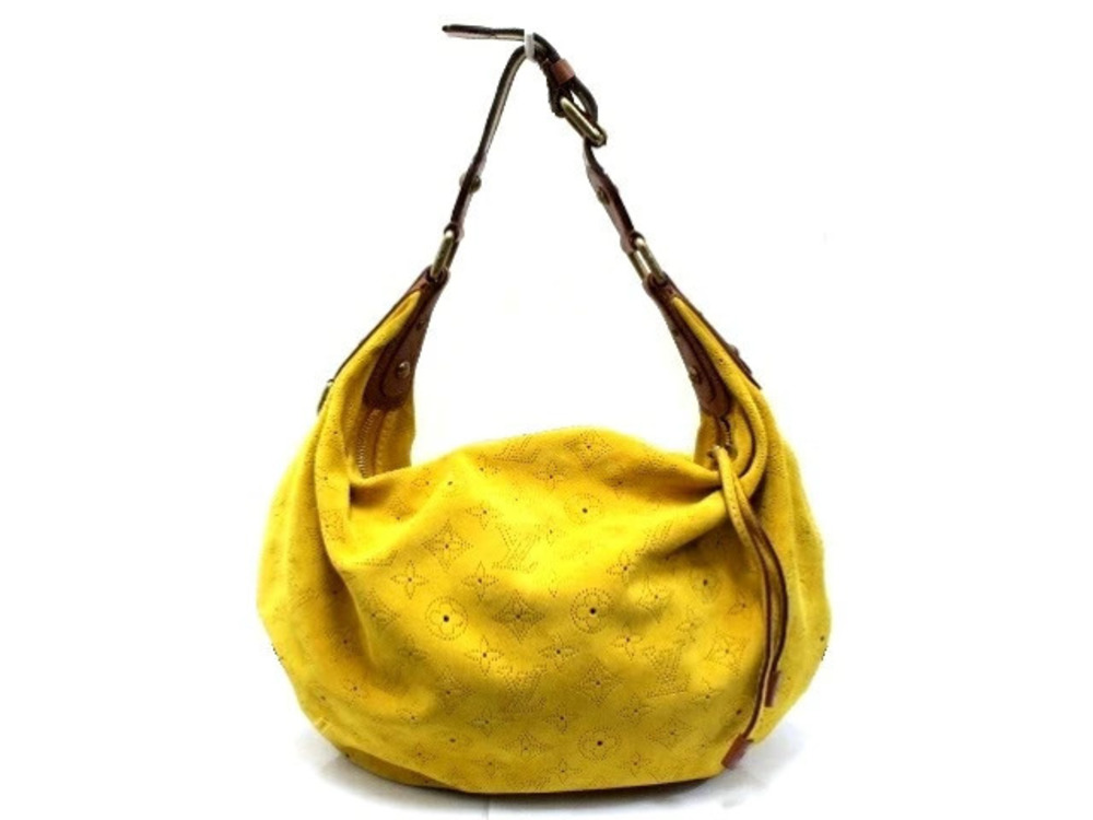 LOUIS VUITTON Onata Hobo Bag Monogram Suede Myce Yellow